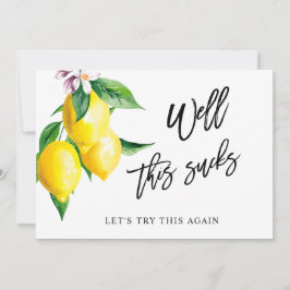 Brautparty ändert das Datum Zitronengrün Einladung