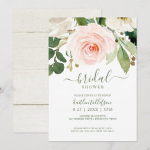 Brautparty Aquarell Bouquet Blush Pink