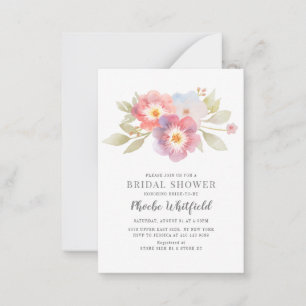Brautparty Aquarellblume Moderne Botanische Modern Mitteilungskarte