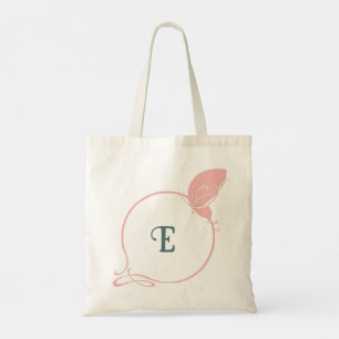 Brautparty Art Nouveau Pink Butterfly Initial Tragetasche