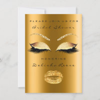 Brautparty Augen Gold Funkelnd Lippen