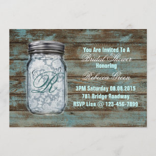 Brautparty aus Barnholzholz Einladung