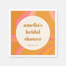 Brautparty aus gelbem, rosafarbenem Marmor Serviette