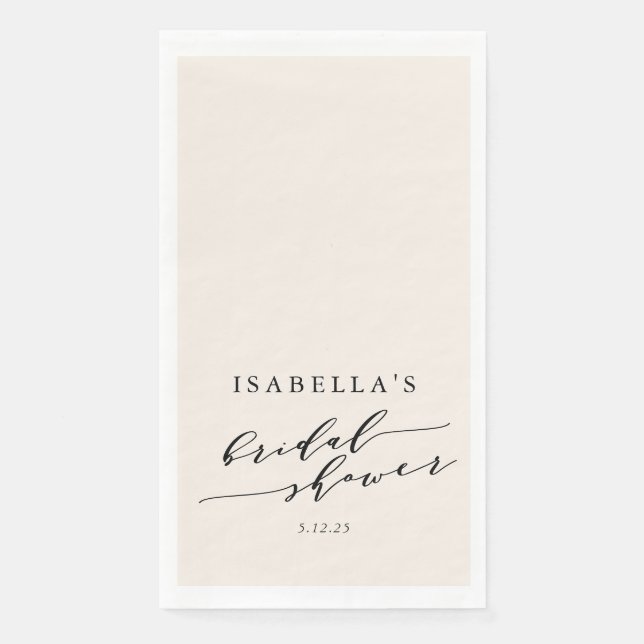 Brautparty aus Minimalistischem Individuelle Name Serviette (Vorderseite)