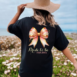Brautparty aus Rosa und Rosa Blütenbraun T-Shirt
