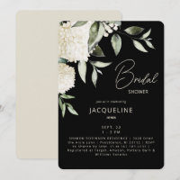 Brautparty aus schwarzem und cremeweißem Hydrangea