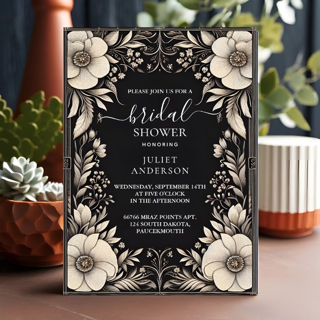 Brautparty aus Velvet-Lace-Linen Einladung (Von Creator hochgeladen)