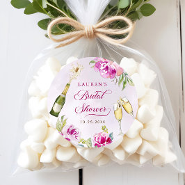 Brautparty aus Weinglas Runder Aufkleber