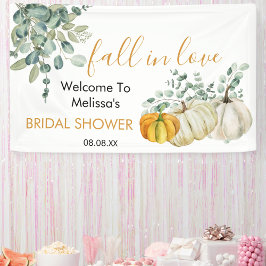 Brautparty aus weißem Kürbis in die Liebe Banner