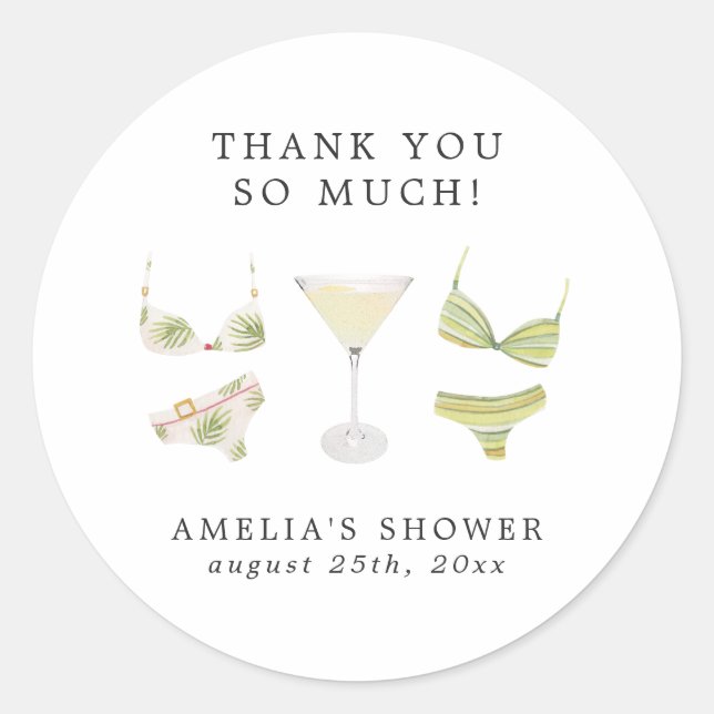 Brautparty Bachelorette Runder Aufkleber (Vorderseite)