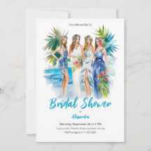 Brautparty bei der Hochzeit am Strand