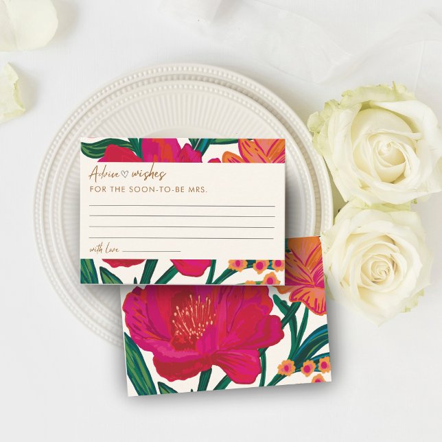 Brautparty-Beratung und Wünsche in Blütezeit Begleitkarte (Von Creator hochgeladen)