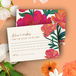 Brautparty-Beratung und Wünsche in Blütezeit Begleitkarte