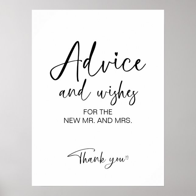 Brautparty Beratung und Wünsche Unterschreiben Poster (Vorne)