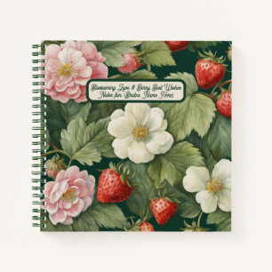 Brautparty Berry Best Wünsche: Square Notebook Notizbuch
