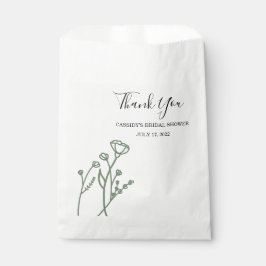 Brautparty Bevorzuge Tag Wildblume Sage Geschenktütchen