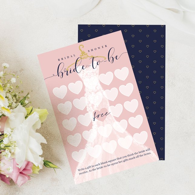 Brautparty Bingo Chic Wedding Dress Dusche Game (Von Creator hochgeladen)