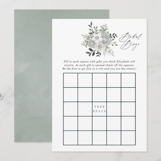 Brautparty Bingo Einladung (Vorne/Hinten)