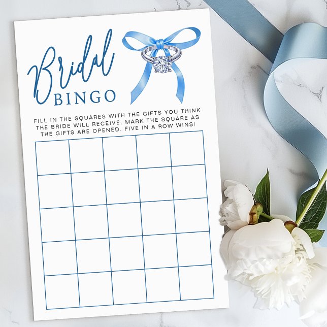 Brautparty Bingo Game - Etwas Blue Ring (Bridal Bingo Game )