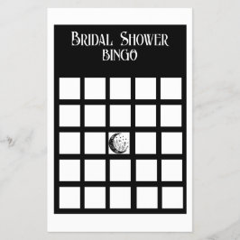 Brautparty Bingo Schwarz-Weiß Minimalistisch Flyer