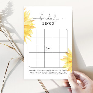 Brautparty-Bingospiel Aquarellblume