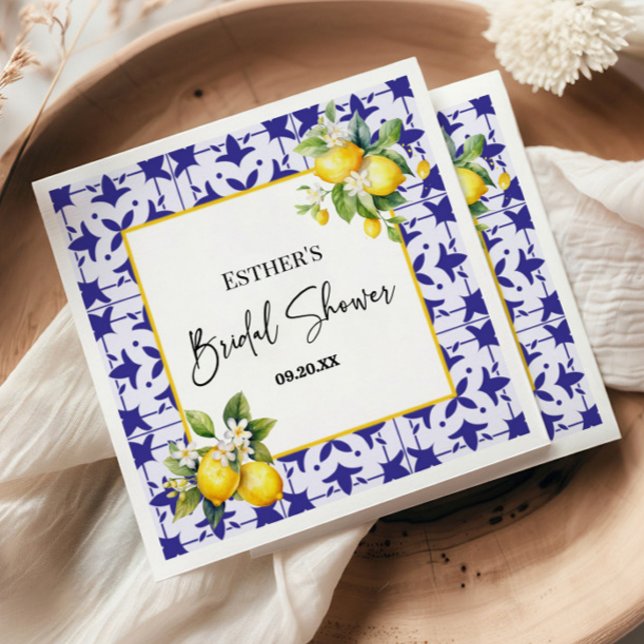 Brautparty Blauer Mittelmeerraum Serviette (Von Creator hochgeladen)