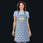 Brautparty Blue Tile Lemon Schürze<br><div class="desc">Eine hübsche italienische Fliesen- und Zitronensaison-Schürze. Eine elegante Schürze für Brautmädchen. Entworfen für Sie von BlackBerry Boulevard.</div>