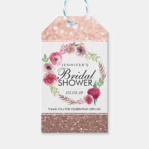 Brautparty-Blume Rose Gold-Geschenkegel Geschenkanhänger