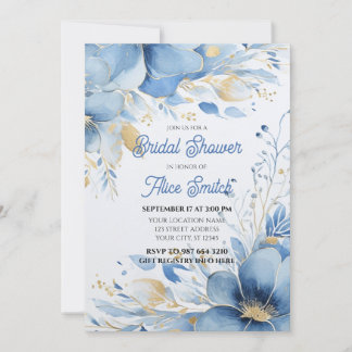 Brautparty, Blumen, Elegant Einladung