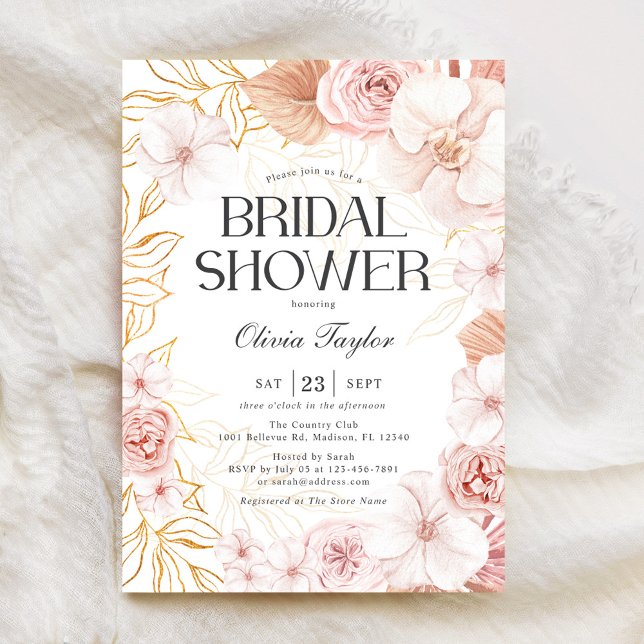Brautparty Blush Pink Einladung (Von Creator hochgeladen)