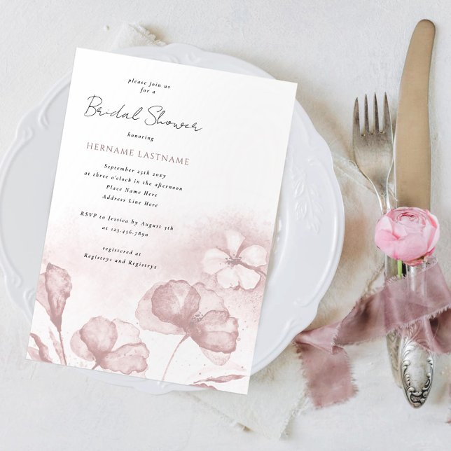 Brautparty Blush Pink Einladung (Von Creator hochgeladen)