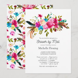 Brautparty Boho Chic Floral per Mail Einladung