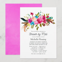 Brautparty Boho Chic Floral per Mail Einladung