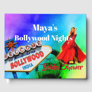 Brautparty Bollywood Indian Colorful Modern Gästebuch