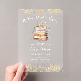 Brautparty Book Theme Acryleinladungen
