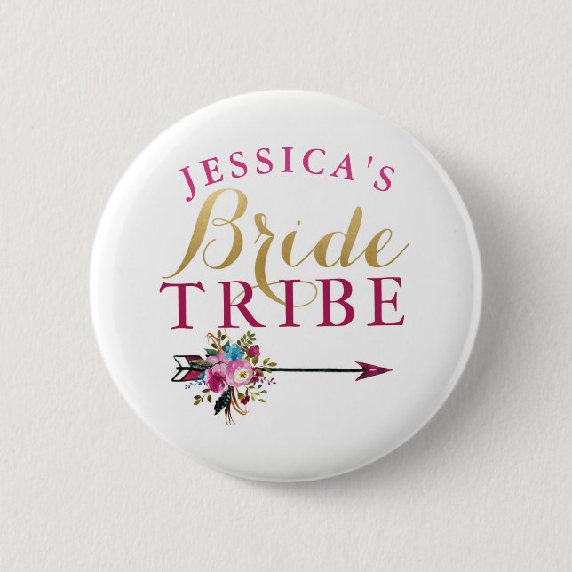 Brautparty-Braut-Abzeichen Bachelorette Button (Vorderseite)