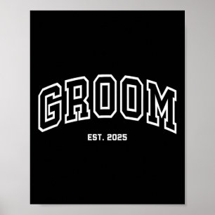 Brautparty, Braut und Bräutigam Est 2025, Groom Es Poster