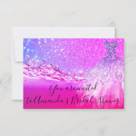 Brautparty Bright Pink Dress Glitzer Ombre Einladung