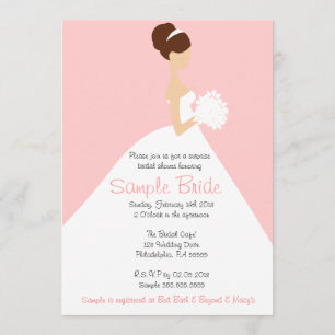Brautparty Brown Hair Bride Einladung