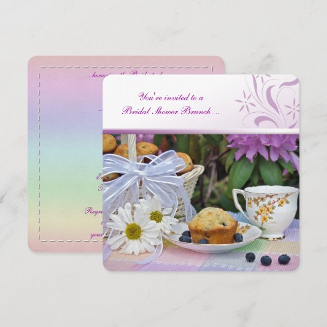 Brautparty Brunch Einladung (Vorne/Hinten)
