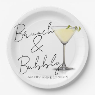 Brautparty Brunch und Bubbly Cocktail Party Pappteller