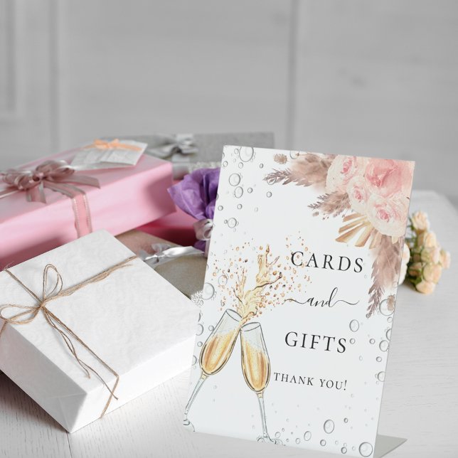 Brautparty Bubbly Bunch Cards - Geschenkzeichen Sockelschild (Von Creator hochgeladen)