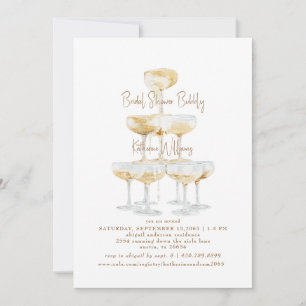Brautparty Bubbly Champagne Einladung