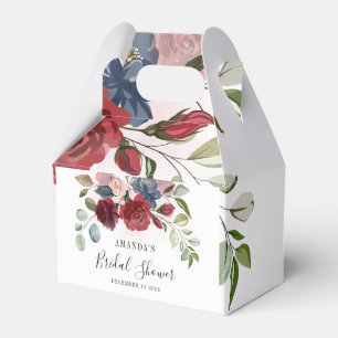 Brautparty Burgund Rustikale Blumen Custom Geschenkschachtel