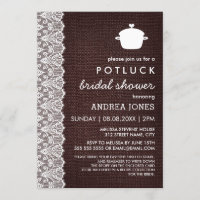 Brautparty Burlap & Lace Potluck