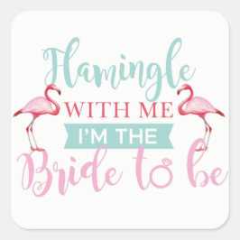 Brautparty Custom Pink Flamingle Bridge Stickers