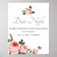 Brautparty Datum Nacht JAR Sign Blushing Pink Ro