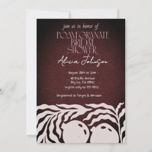 Brautparty der Blushing Pomegranate Branch Einladung