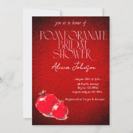 Brautparty der Blushing Pomegranate Branch Einladung