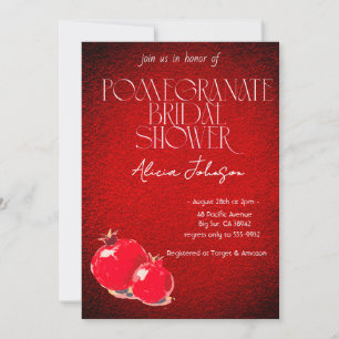 Brautparty der Blushing Pomegranate Branch Einladung